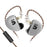 CCA A10 5BA In Ear Earphone 5 Balanced Armature HIFI IEM 2PIN Cable HiFiGo silver with mic 