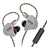CCA C10 4BA+1DD Hybrid In Ear Earphone HiFiGo purple with mic 