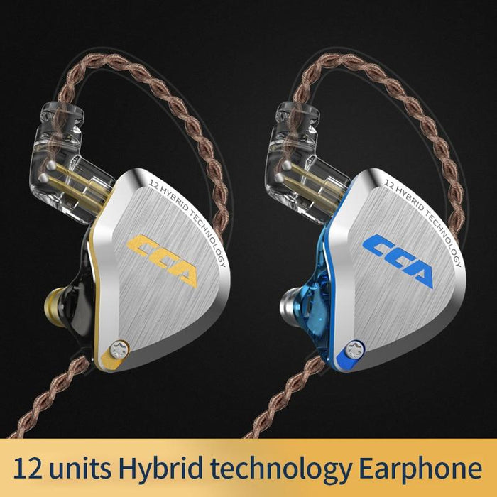 CCA C12 5BA+1DD Hybrid In Ear Earphone 6 Driver Unit HIFI IEM — HiFiGo