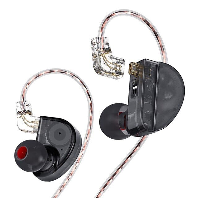 CVJ Konoka 1 Vibrating Driver+ 1 DD +1 BA HiFi Triple Hybrid In-Ear Earphones With 4 Acoustic Modes HiFiGo Konoka-Black-No Mic 
