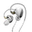 CVJ Mei 1DD + 2BA Knowles Balanced Armature Hybrid In-Ear Earphone Earphone HiFiGo Silver-No Mic 