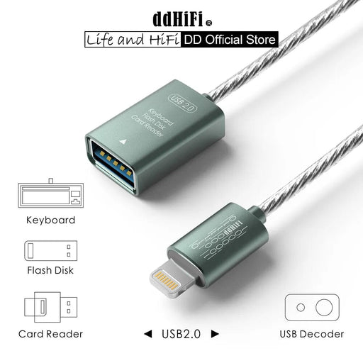DD ddHiFi MFi06F 2.0 Lightning To USB-A Female OTG Cable cable HiFiGo 