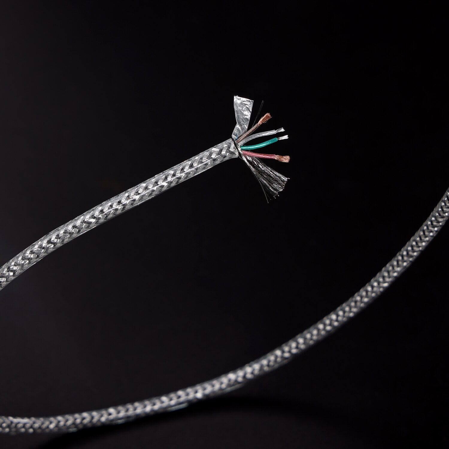 DD ddHiFi MFi07S Nyx Series Silver Shielded Lightning To USB-C HiFi OTG Cable (10cm/ 50cm) HiFiGo 