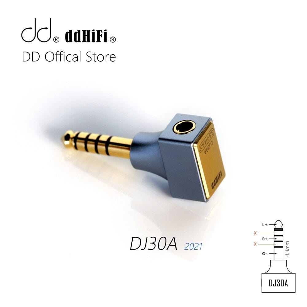 DD ddHiFi New DJ30A (2021) 3.5 Female to 4.4mm Male Adapter Apply To Devices with 4.4mm Output Only Audio Adapter HiFiGo 