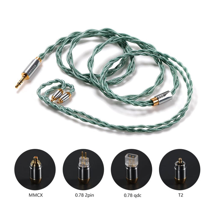 DDHIFI BC125A OCC Silver-Plated Litz Structure Earphone Cable 3.5mm Plug - MMCX /2Pin 0.78 /QDC /T2 Earphone Cable HiFiGo 
