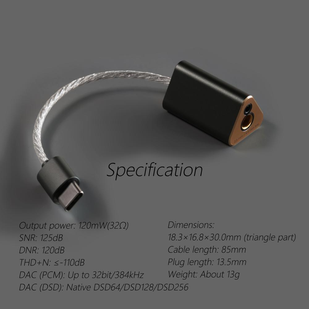DDHiFi TC44B USB-C TypeC to 2.5mm/4.4mm Balanced DAC & Amplifier HiFiGo 