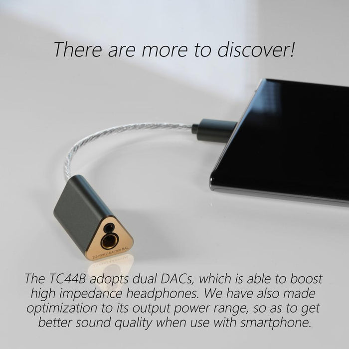 DDHiFi TC44B USB-C TypeC to 2.5mm/4.4mm Balanced DAC & Amplifier HiFiGo 