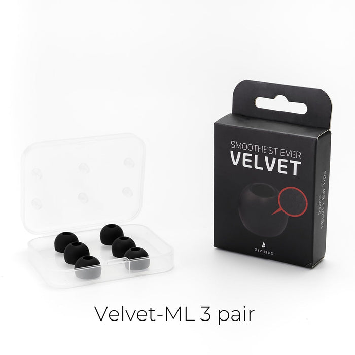 DIVINUS Velvet Silicone Eartips For 3-5mm Nozzle HiFiGo Velvet-ML(3 Pairs) 