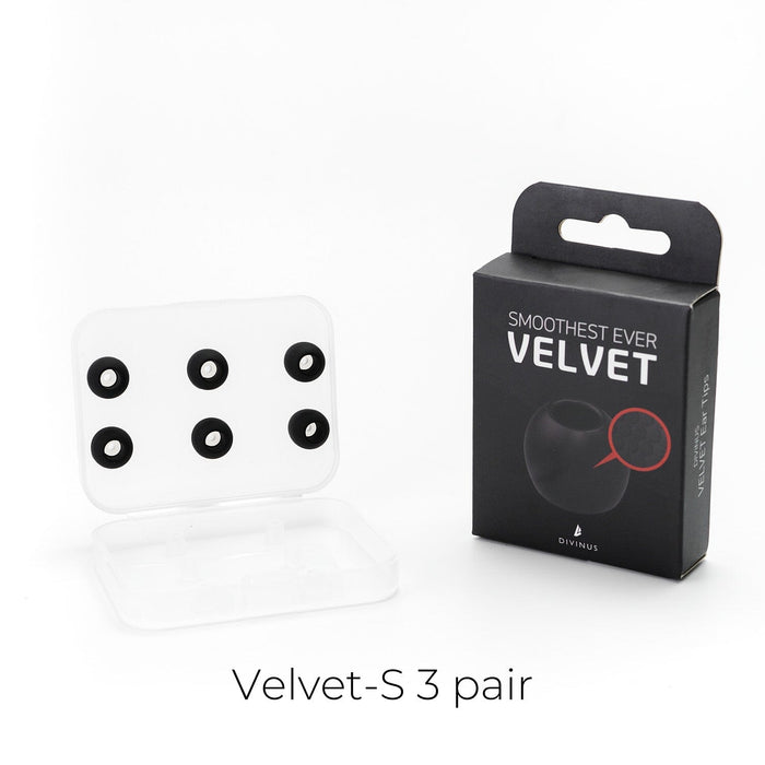 DIVINUS Velvet Silicone Eartips For 3-5mm Nozzle HiFiGo Velvet-S(3 Pairs) 