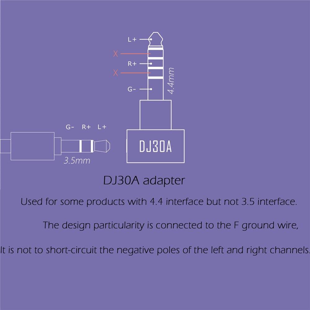 DJ30A 3.5mm Female to 4.4mm Male Headphone Plug Adapter HiFiGo 