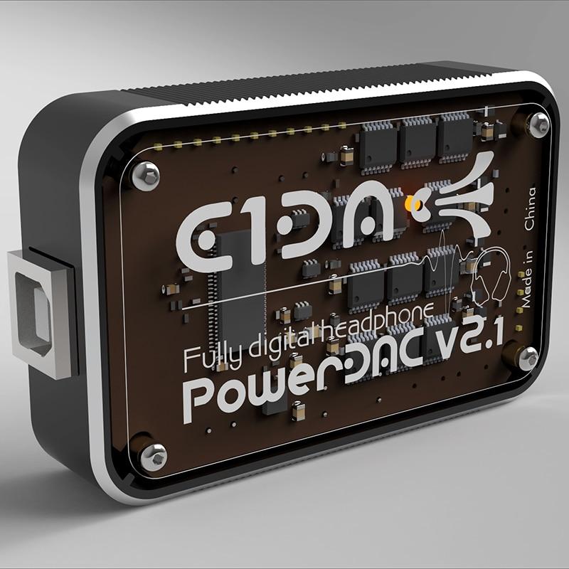 E1DA PowerDAC v2.1 Headphone Amp PEQ DSP BLE DAC with 2.5/3.5 Adapter and Cables HiFiGo 