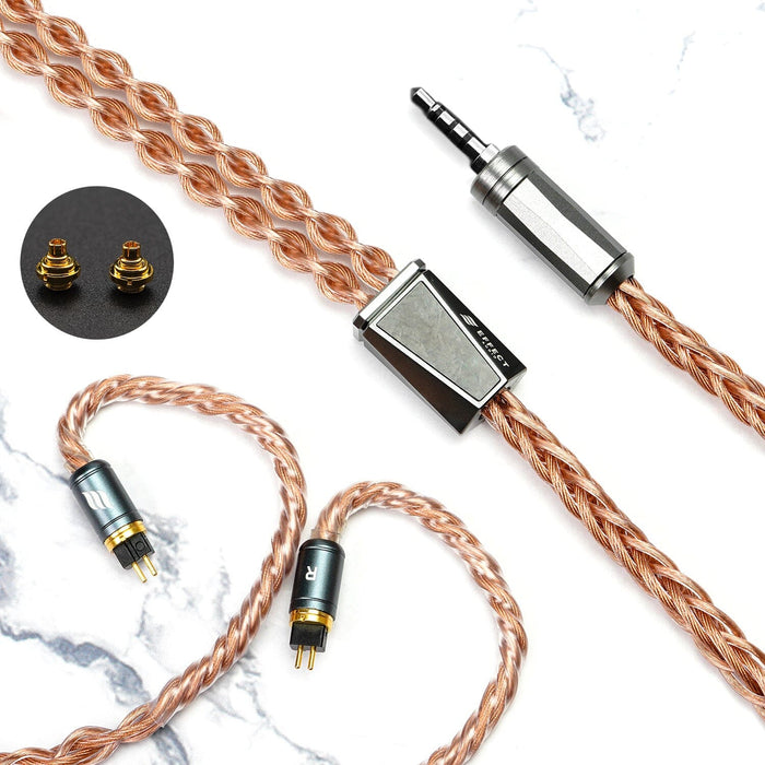 Effect Audio Signature Series ARES S 8 Wires Earphone Cable With ConX Interchangeable Connector HiFiGo 3.5mm ConX 2Pin 0.78+MMCX 8Wire