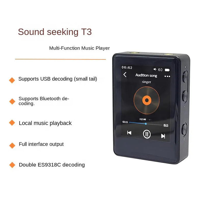 F.AUDIO T3 Touch Screen Hi-Res USB DAC Bluetooth Portable Music Player. Audio Player HiFiGo 