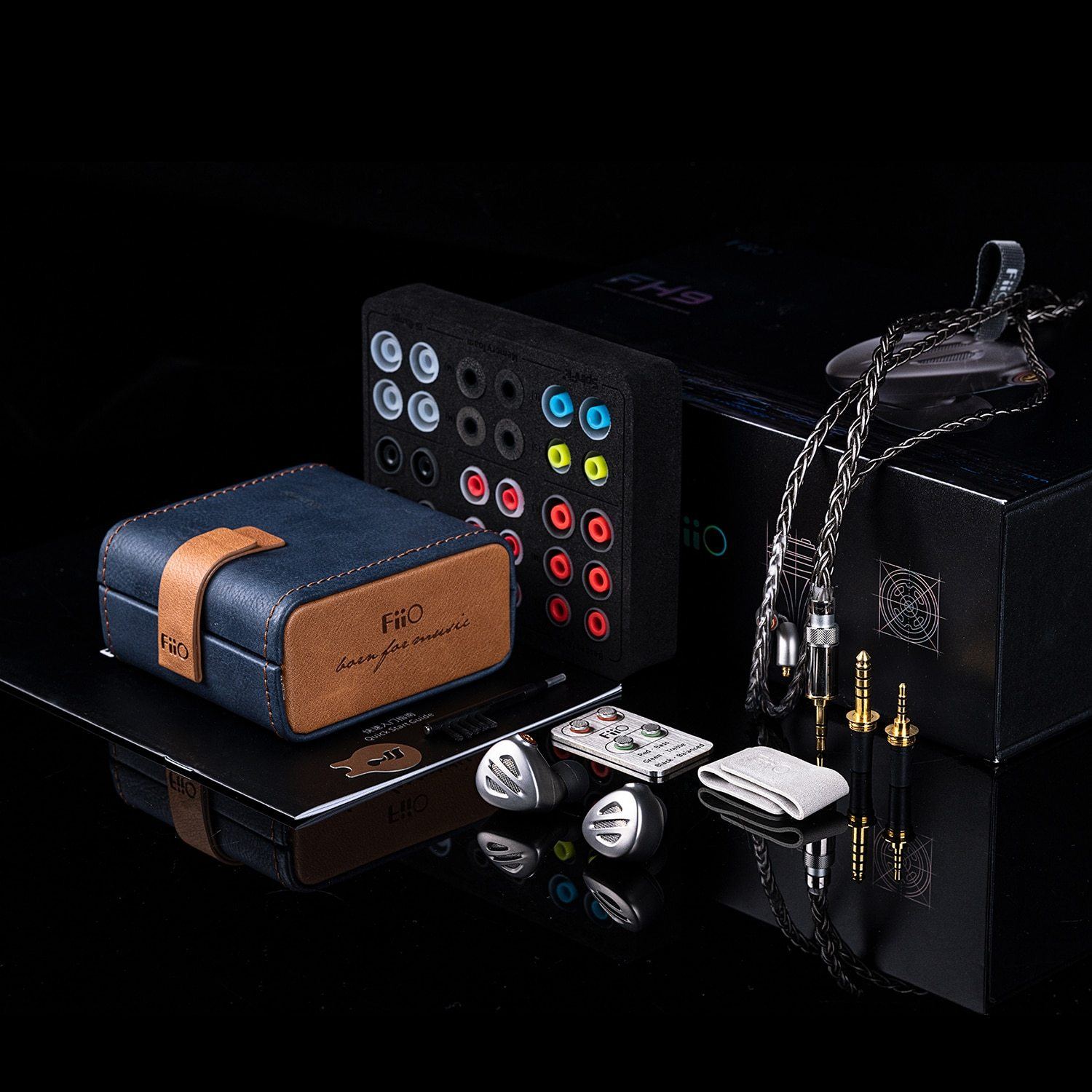 FiiO FH9 1DD+6BA Drivers HiFi in-ear Earphones HiFiGo 
