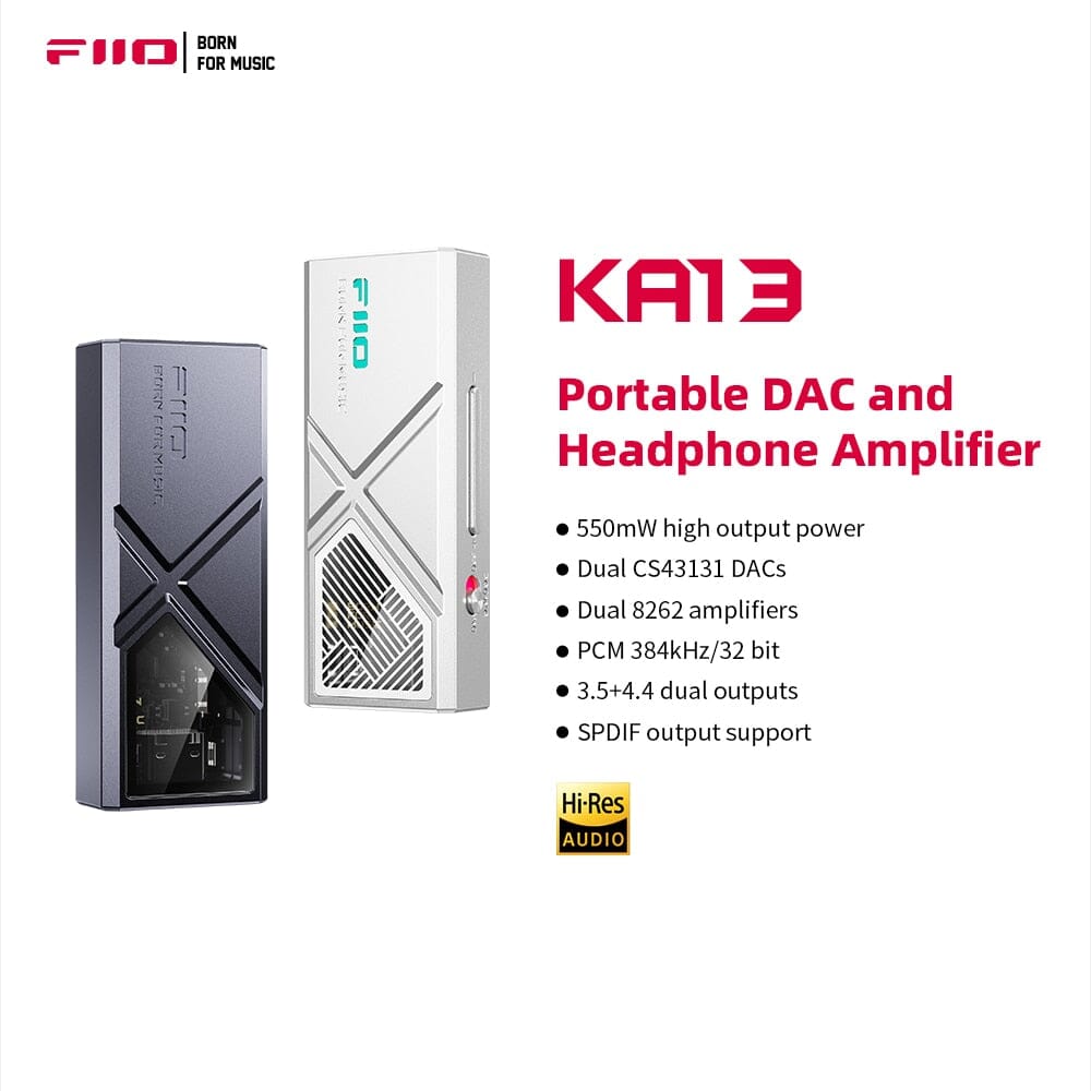FiiO KA13 Dual CS43131 DACs Mini Desktop-Class Portable Headphone Amplifier HiFiGo 
