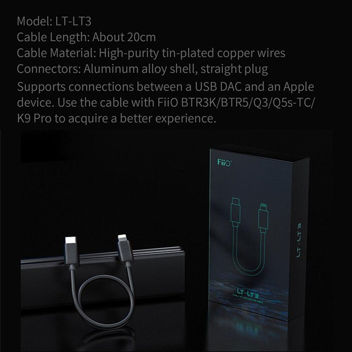 FiiO LT-LT3 Type-C to Lightning OTG Cable for iOS with BTR5 — HiFiGo