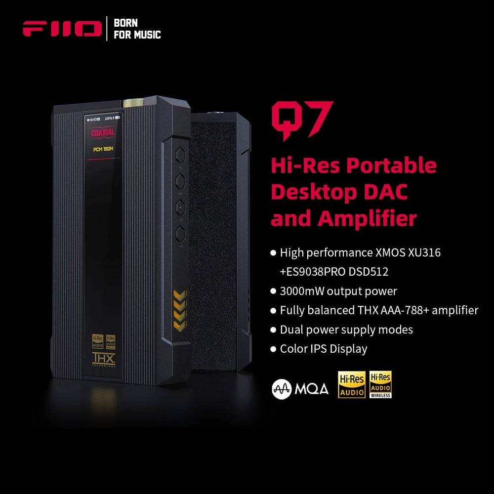 FiiO Q7 Desktop-Class Amplifier MQA Decoder Portable Bluetooth 