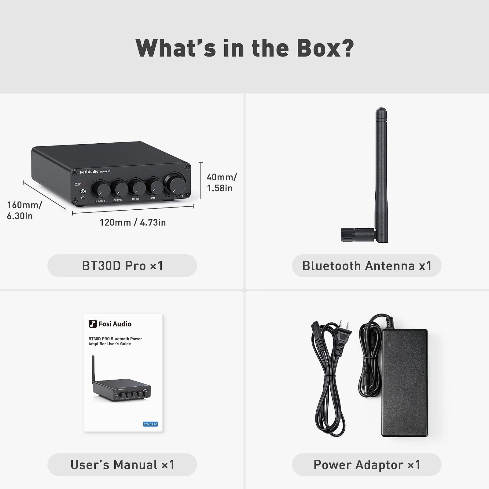 Fosi Audio BT30D PRO Bluetooth Sound Power Amplifier