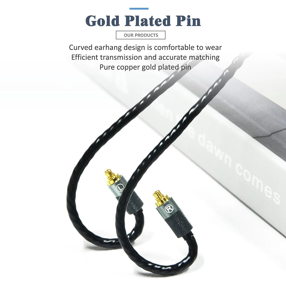 GUCraftsman 5N OFC Copper+Graphene MMCX Earphone Cables For SENNHEISER IE300 IE600 IE900 HiFiGo 