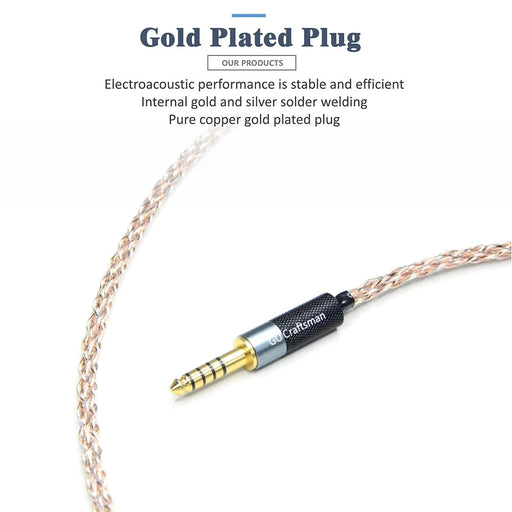 GUCraftsman 5N OFC Copper+Graphene MMCX Earphone Cables For SENNHEISER IE300 IE600 IE900 HiFiGo 