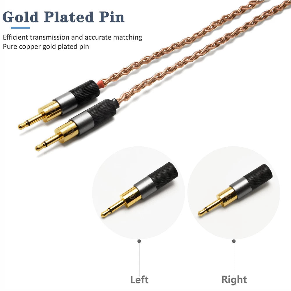 GUCraftsman 6N OCC Copper Headphone Cable hd700 4Pin XLR 2.5MM/4.4MM Balance HiFiGo 