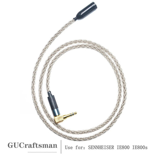 GUCraftsman 6N Silver 8-core IE800 IE800s HIFI 2.5mm/4.4mm Balance Headphone Upgrade Cable HiFiGo 