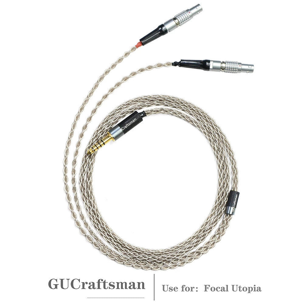 GUCraftsman 6N Silver Balance Headphone Upgrade Cable for Focal Utopia HiFiGo 