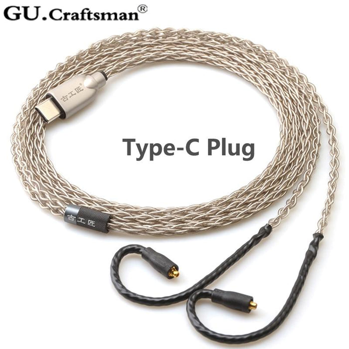 GUcraftsman 6N Silver For Westone W, UM, AM Series Headphone Upgrade Cable HiFiGo 