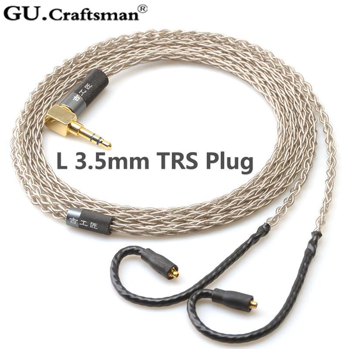 GUcraftsman 6N Silver For Westone W, UM, AM Series Headphone Upgrade Cable HiFiGo 