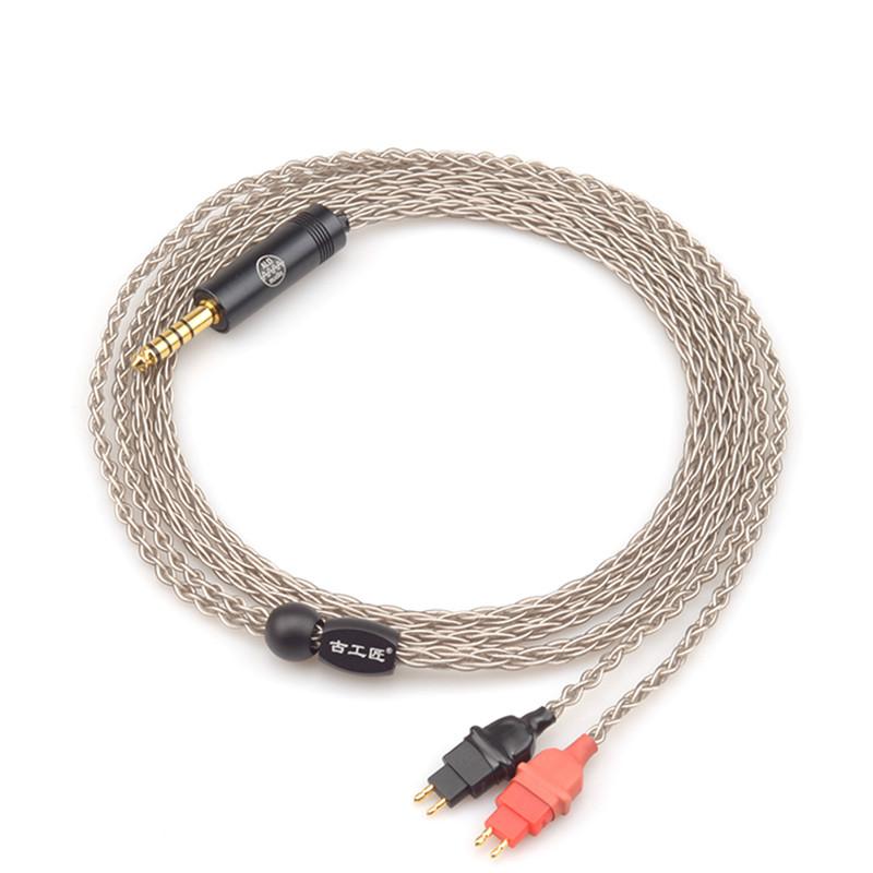 GUcraftsman 6n silver HD600 HD650 HD660s Headphone upgrade Cables 4.4/2.5mm balance HiFiGo 