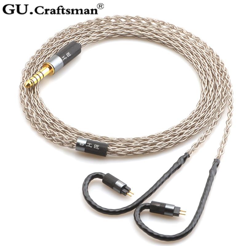 GUCraftsman 6n Silver Upgrade Cable for 2Pin 64audio a12t/u12 TIA Fourte Oriolus re2000 Legend X iSINE20 VE8 HiFiGo 