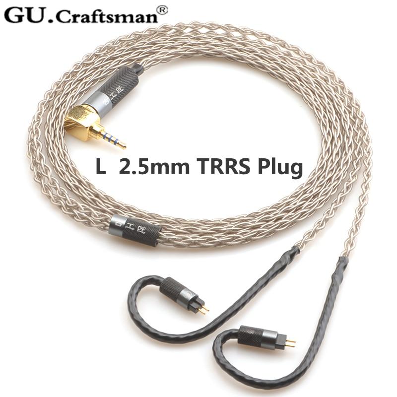 GUCraftsman 6n Silver Upgrade Cable for 2Pin 64audio a12t/u12 TIA Fourte Oriolus re2000 Legend X iSINE20 VE8 HiFiGo 