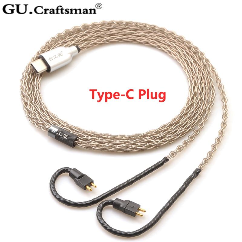 GUCraftsman 6N Silver Upgrade Cable for FitEar MH334 MH335DW togo334 Private 223 Private 333 F111 HiFiGo 