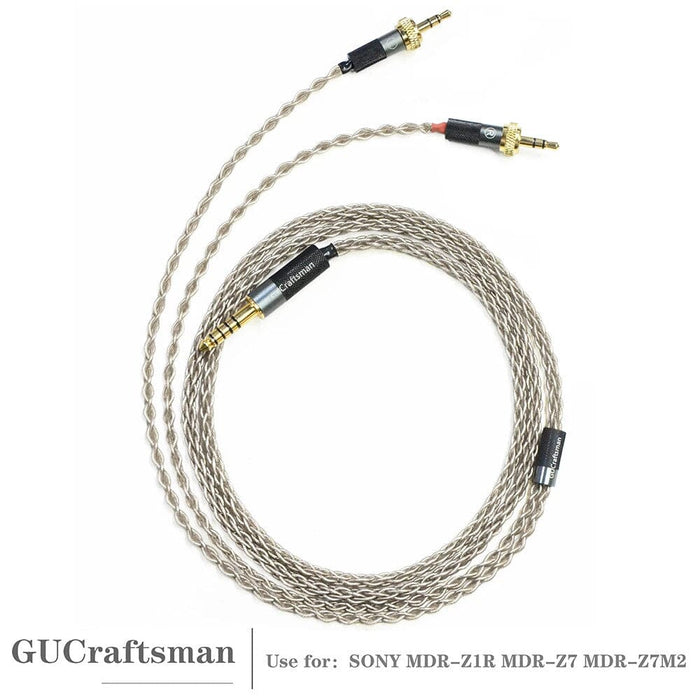 GUCraftsman 6N Silver Upgrade Cable for Sony MDR-Z1R MDR-Z7 MDR-Z7M2 HiFiGo 