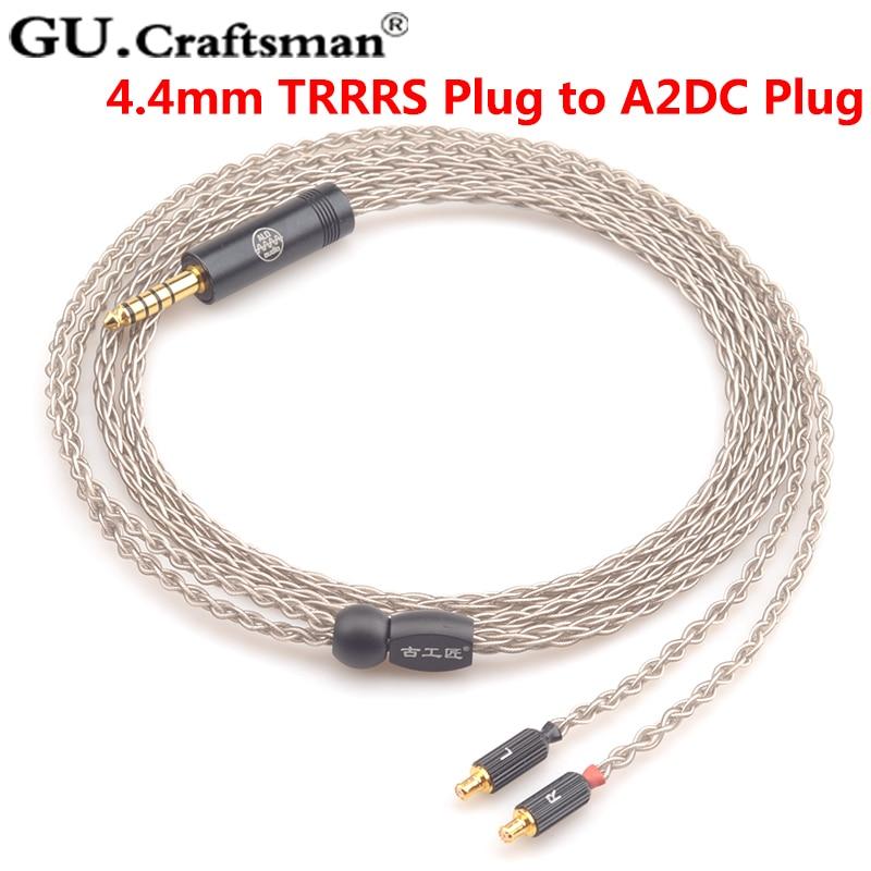 GUcraftsman 6n Silver Upgrade Cables for ATH-CKR90is CKR100is CKR1100is LS400 LS300 LS200 E40 HiFiGo 