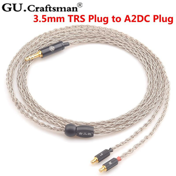 GUcraftsman 6n Silver Upgrade Cables for ATH-CKR90is CKR100is CKR1100is LS400 LS300 LS200 E40 HiFiGo 
