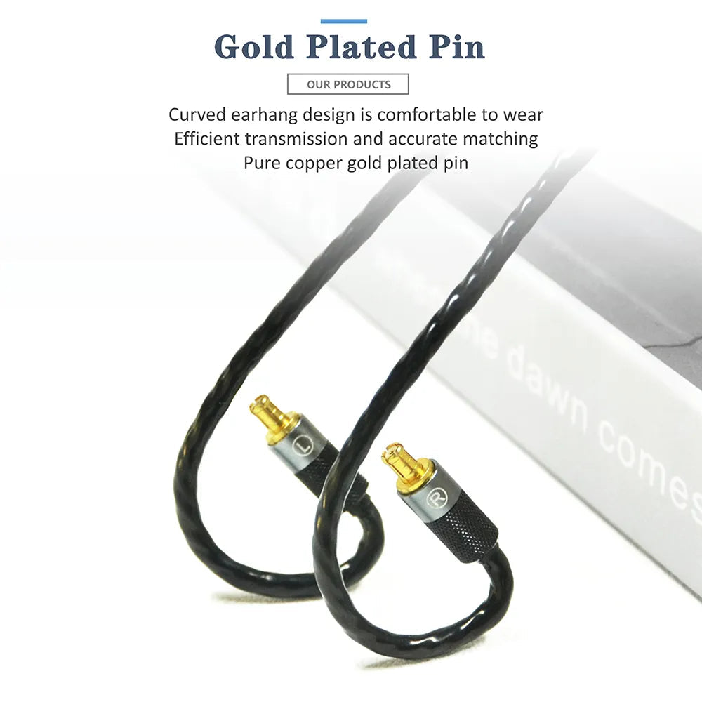 GUCraftsman 6N Single Crystal Copper Earphone Cable For Audio Techni ATH-LS200is LS300is LS400is E70 E50 LS70is A2DC HiFiGo 