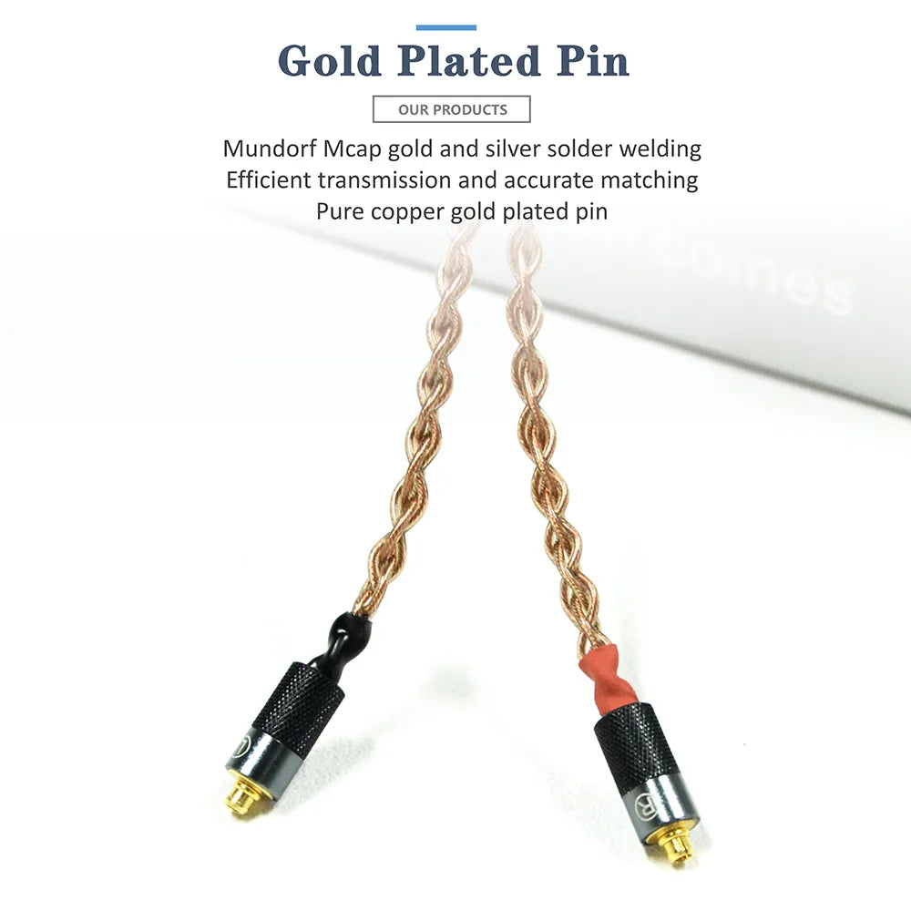 GUCraftsman 6N Single Crystal Copper Earphone Cables For Sony XBA-300AP/N3AP/N3BP JVC FX series/FD series/FW series HiFiGo 