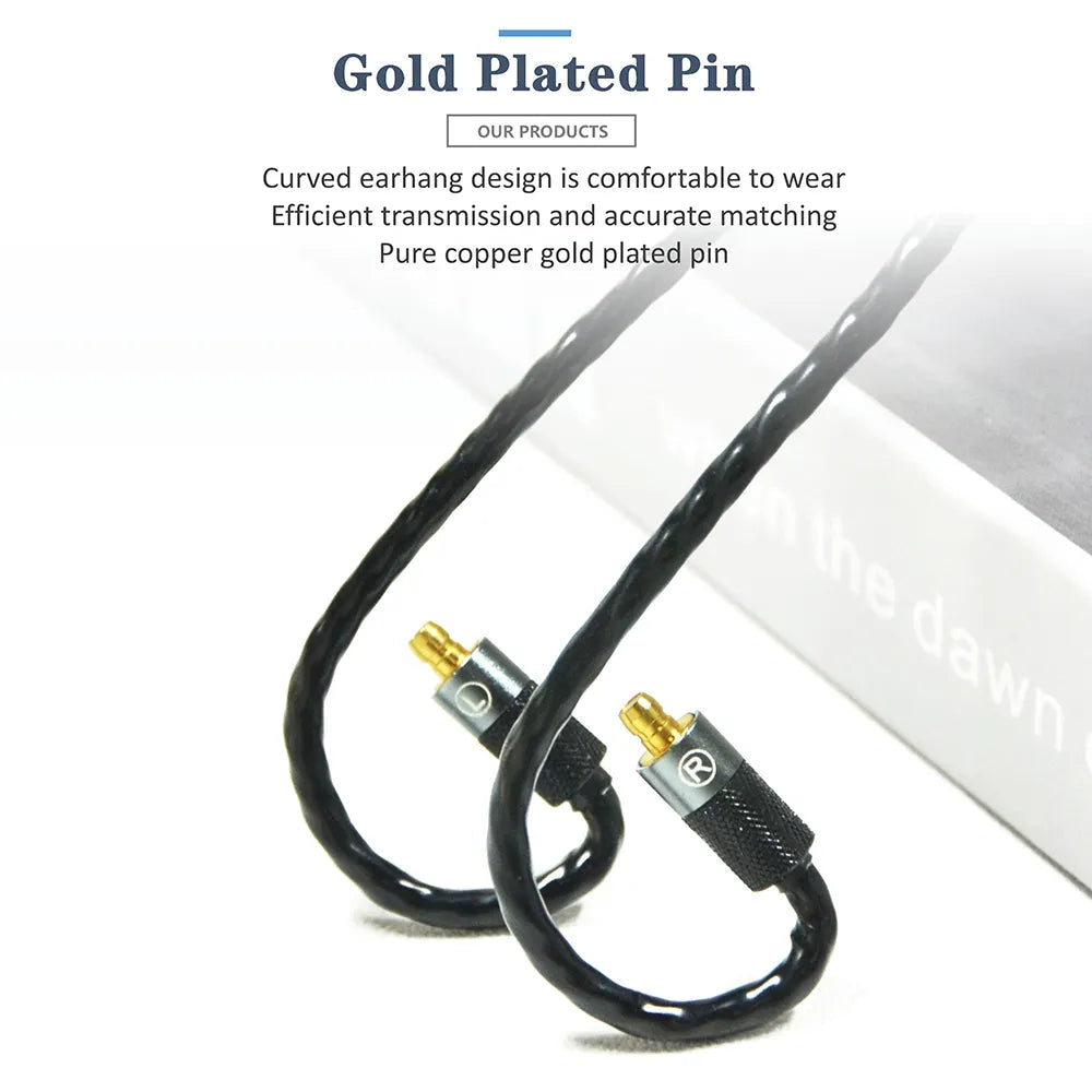 GUCraftsman 6N Single Crystal Silver Earphone Cables For Acoustune HS1650CU HS1655CU HS1670SS HS1695Ti HiFiGo 