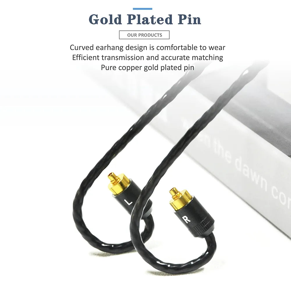 GUCraftsman 6N Single Crystal Silver Earphone Cables For