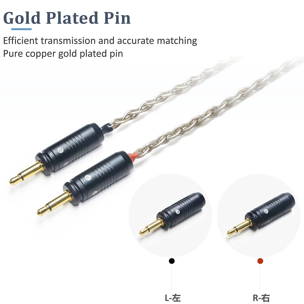 GUCraftsman 6N Single Crystal Silver Headphone Cables For Focal Elegia Clear Stellia Elear Celestee Radiance HiFiGo 