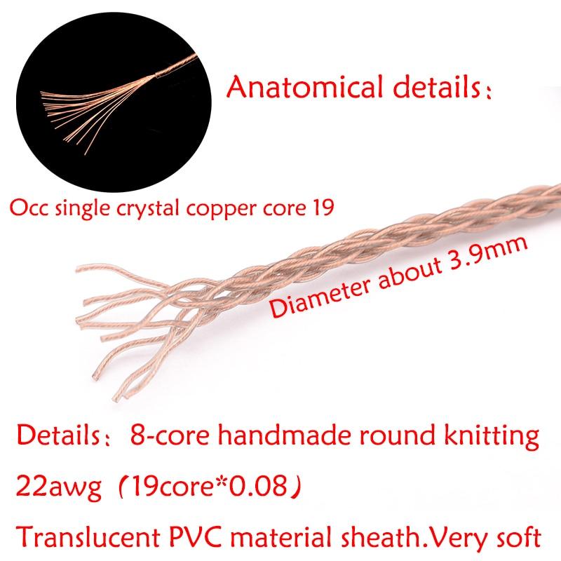 GUCraftsman 8-core 6N occ Copper Upgrade Cables for Jerry Harvey JH24 AKR03 AKR02 JH16 JH13 V3 Rosie layla RoxanneⅡ HiFiGo 