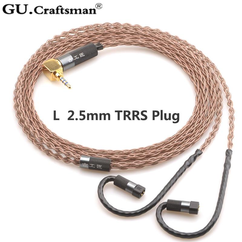 GUCraftsman 8-core OCC Copper Upgrade Cable for QDC Anole VX v3 V6 ueRM UE 5pro UE18 Pro HiFiGo 