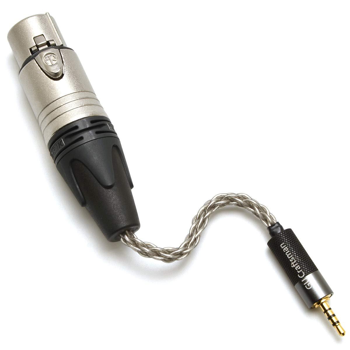 GUCraftsman Headphone Adapter Cable 6N Single Crystal Silver Headphone Jack Convert Cable for Audio Players HiFiGo 