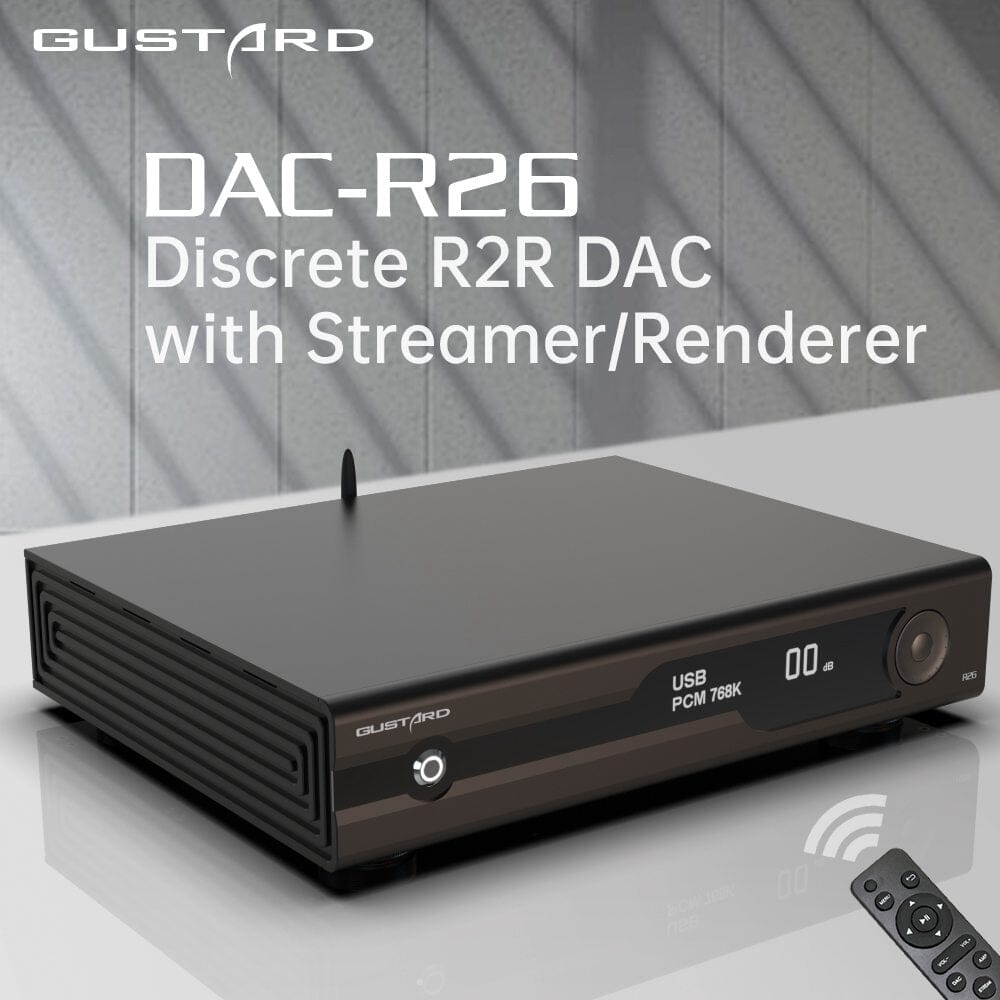 Gustard DAC-R26 Discrete R2R DAC With Streamer Renderer HiFiGo 
