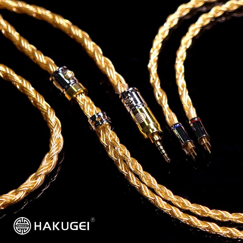 HAKUGEI Athena Gold Silver Copper Alloy Mixed Earphone Cable