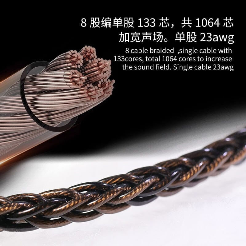 Hakugei Burning Modular Plug 5 To 1 Upgrade Earphone 0.78 2Pin / MMCX - 2.5 / 3.5 /4.4 / Type-C / Lightning HiFiGo 