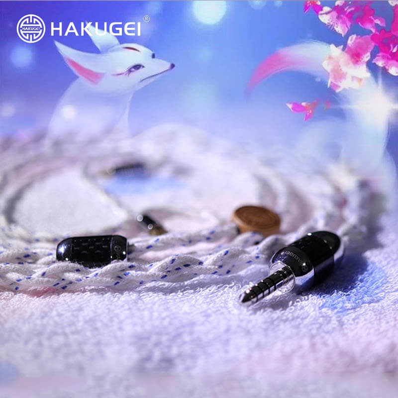 HAKUGEI Fox Fairy Pure Silver Coaxial Shielded Upgrade Cable HiFiGo 