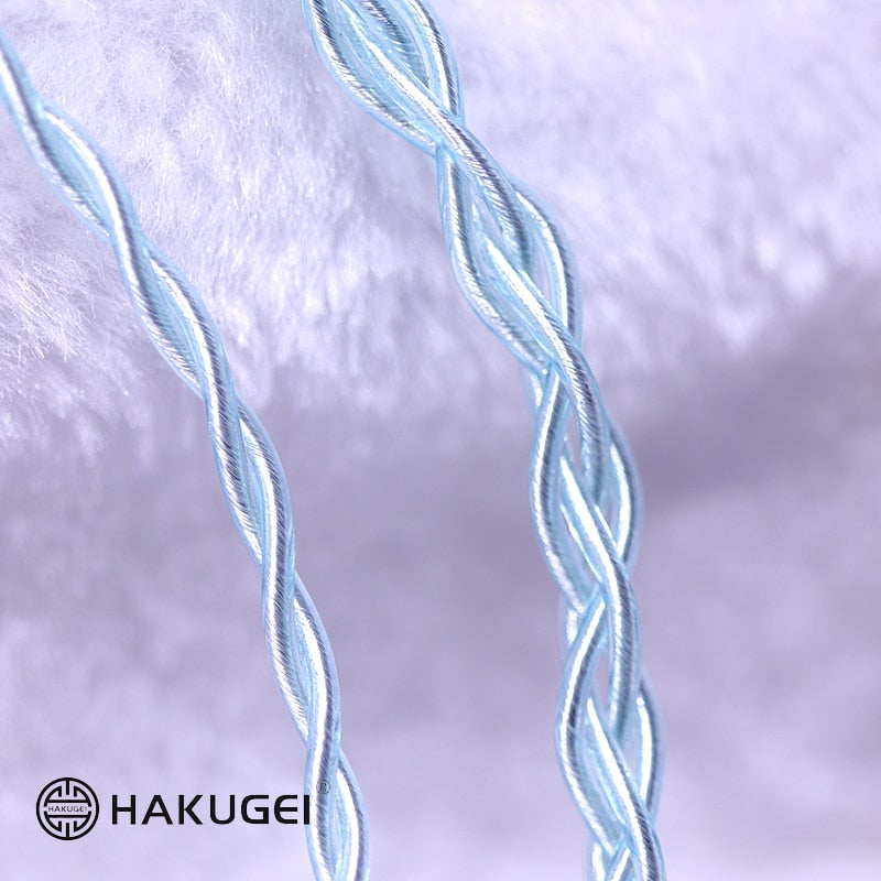 HAKUGEI Galaxy Litz Silver Plated OCC Earphone Cable 0.78 / MMCX- 4.4 / 3.5 / 2.5 Earphone Cable HiFiGo 