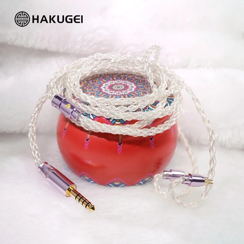 HAKUGEI Glass Fairy Litz 5N OCC Silver Upgrade Earphone Cable HiFiGo 